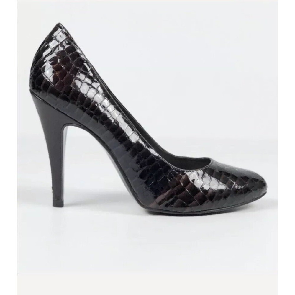 Jessica Simpson 8 Women Leather Pumps Alligator Print  Brown